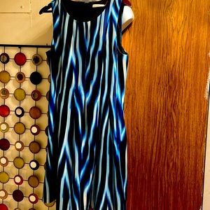 Calvin Klein blue and white dress
